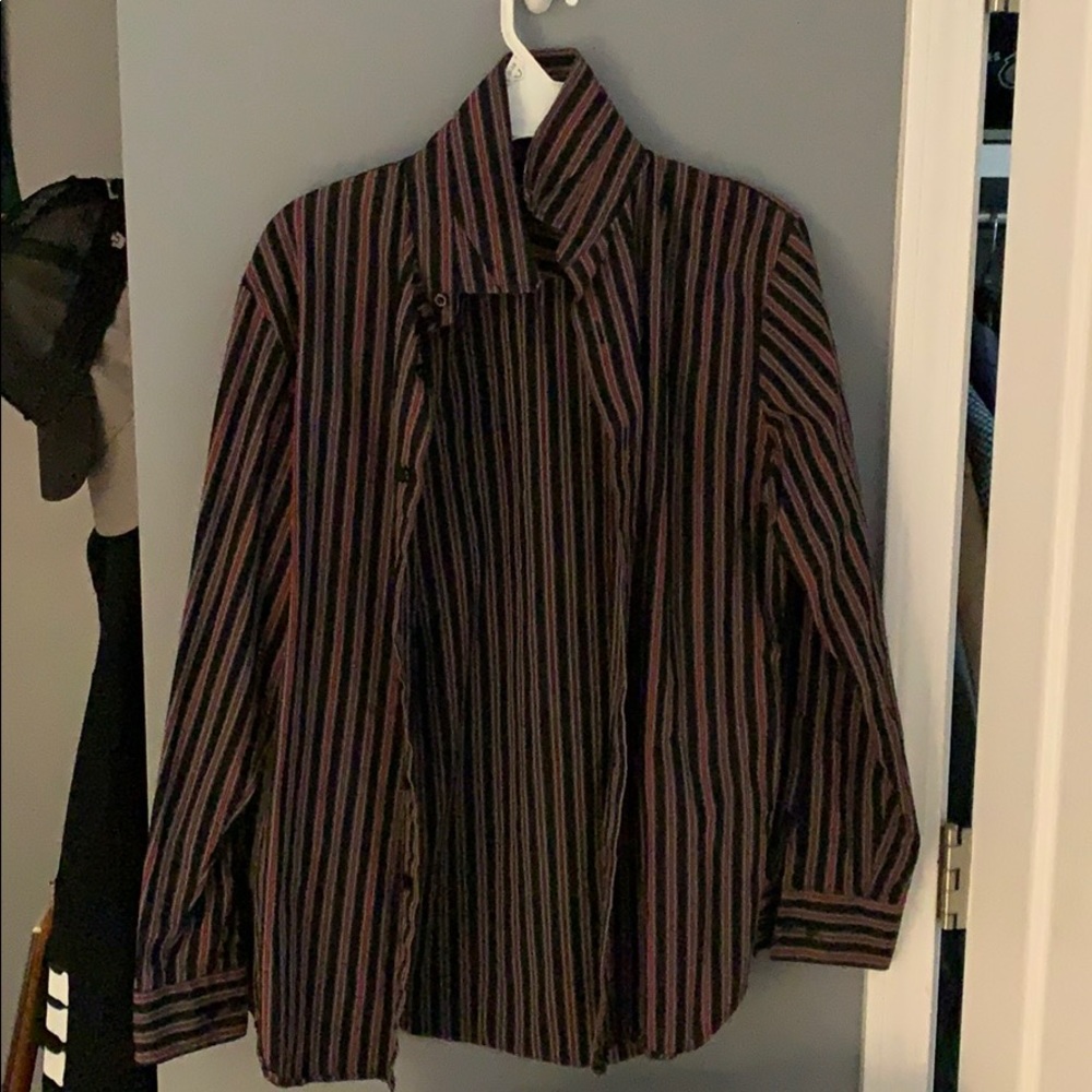 High quality.Red/Black striped shirt. Barely worn.